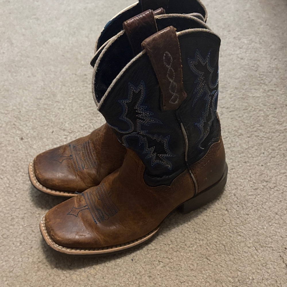 Brown and Black Kid’s Western Cowboy Boots